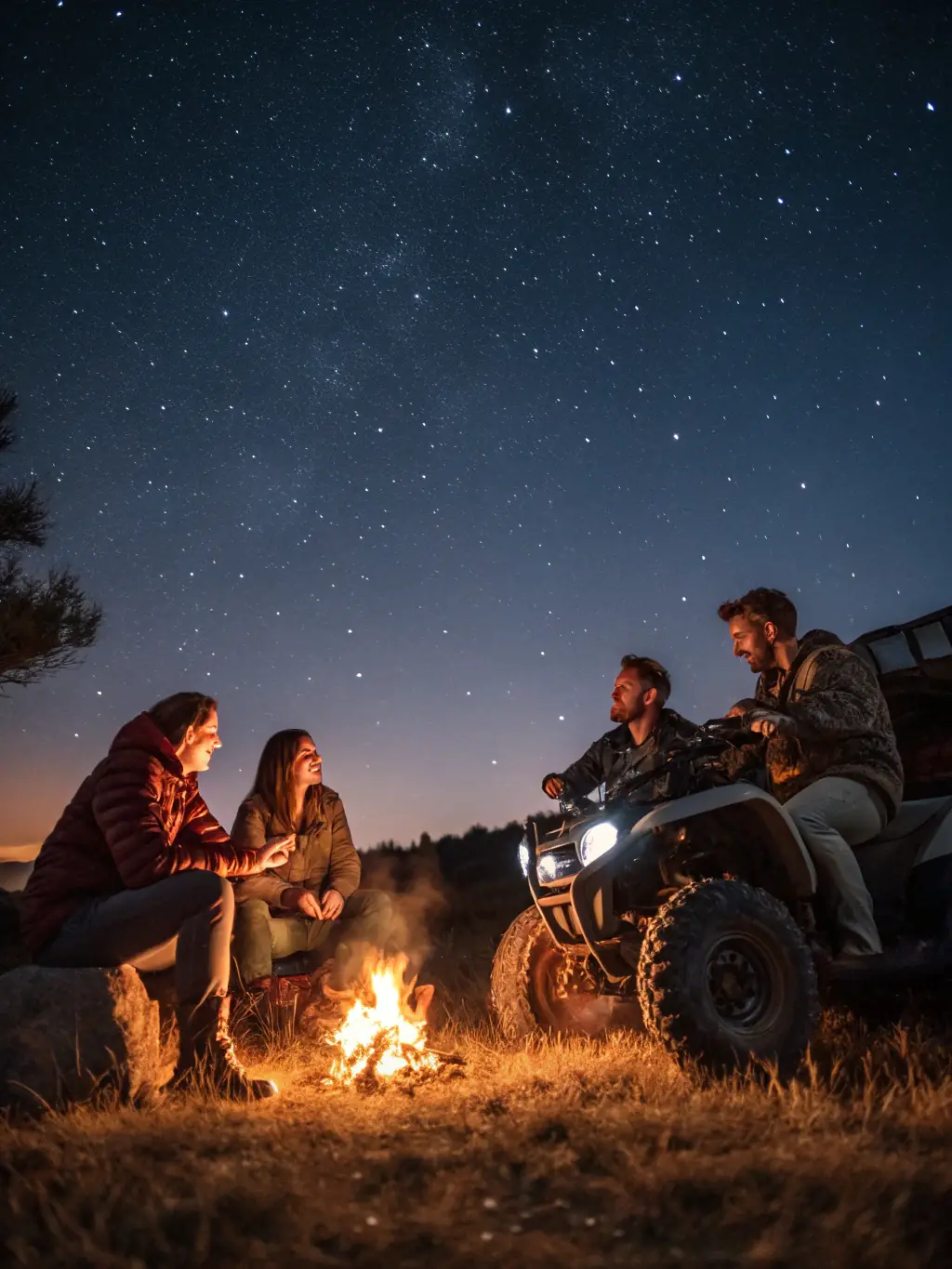 A photo of a group of GAS members gathered around a campfire, sharing stories and laughter, highlighting a community event organized by the club.